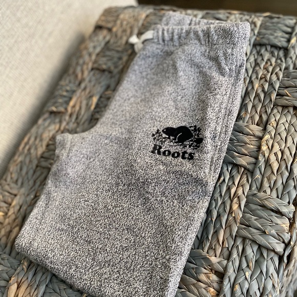 Roots Kids Original Organic Track Pants Salt and Pepper Grey - Picture 1 of 5